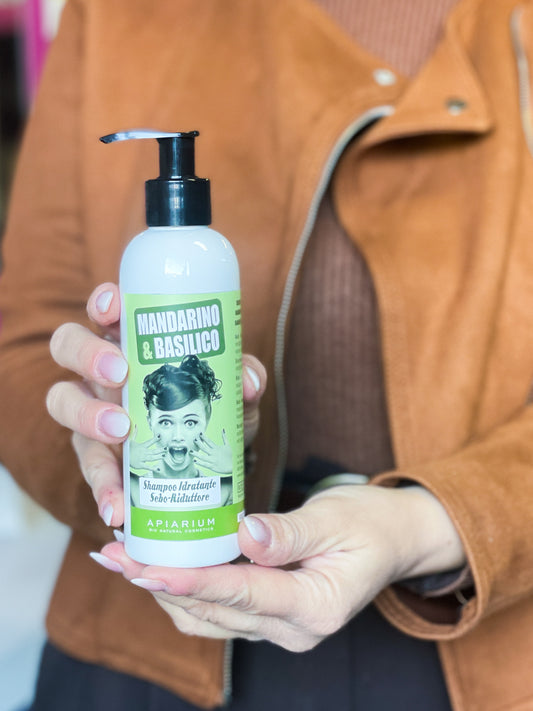 Apiarium Shampoo Idratante Sebo Riduttore Mandarino & Basilico