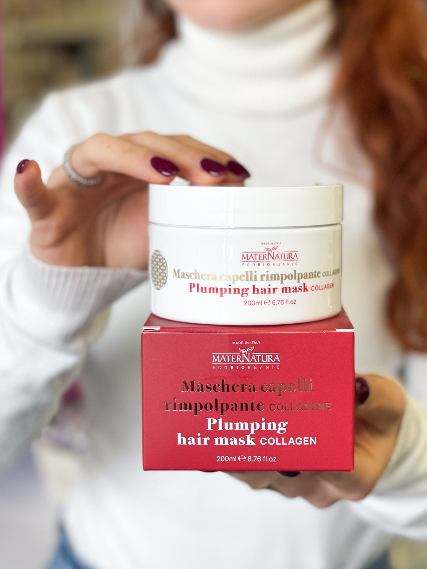Maternatura Maschera capelli rimpolpante antiage al collagene