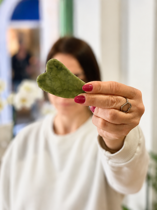 Pietra GuaSha in Giada Verde