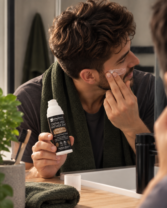 La Saponaria Crema viso + Contorno occhi  con Peptidi e Caffeina