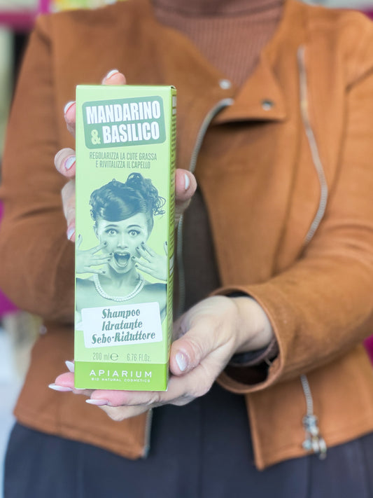 Apiarium Shampoo Idratante Sebo Riduttore Mandarino & Basilico