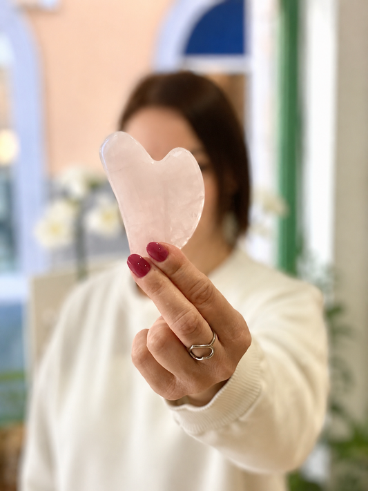 Pietra GuaSha in Quarzo Rosa