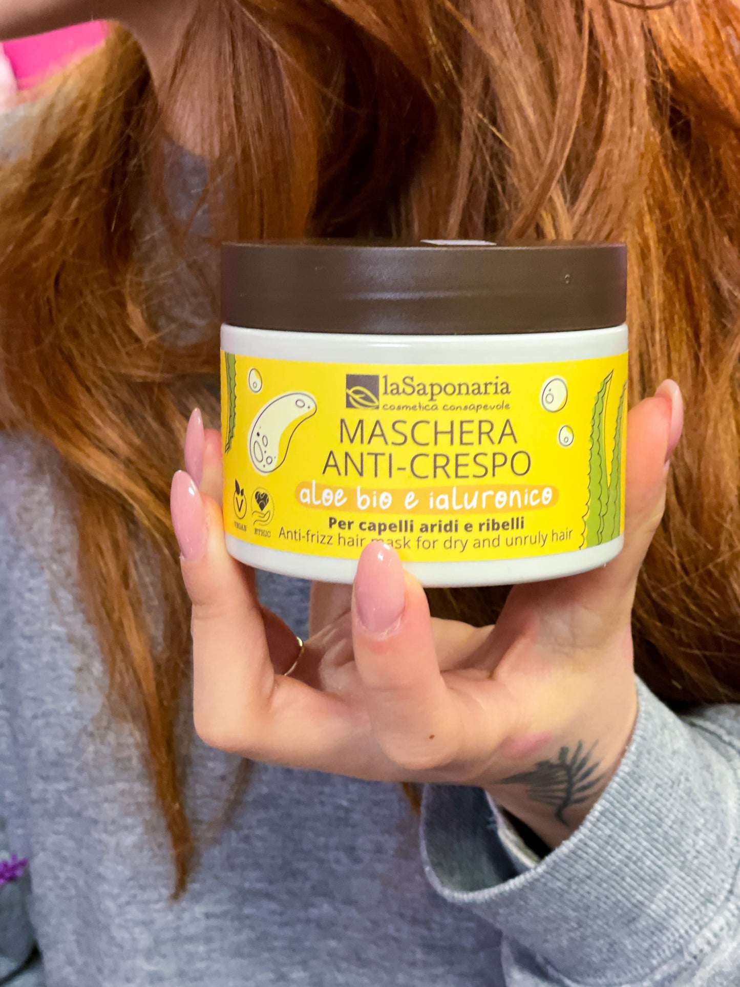 La Saponaria Maschera anticrespo Aloe & Ialuronico