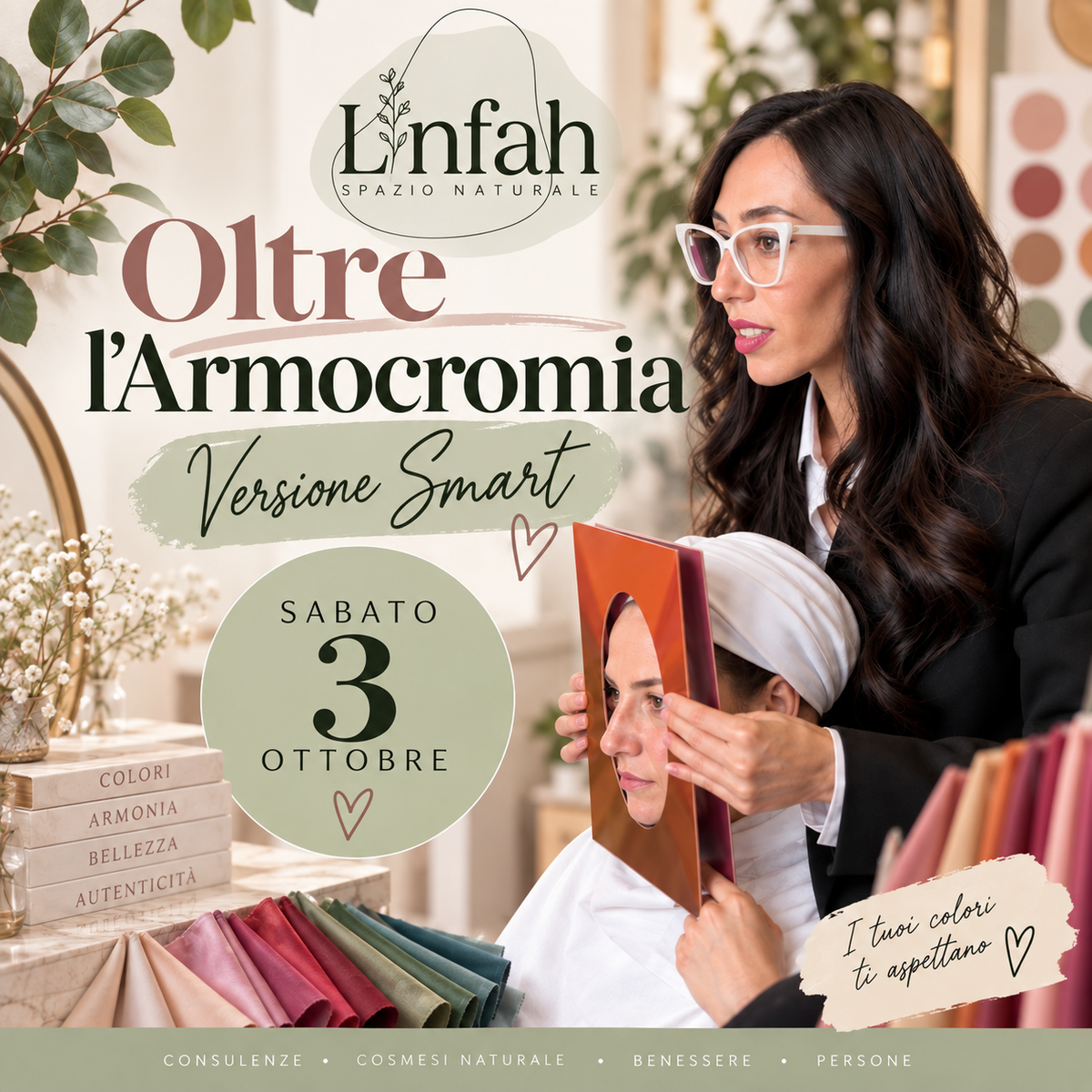 ANALISI ARMOCROMATICA o FACIAL SHAPE (VERSIONE SMART) | SABATO 3 OTTOBRE
