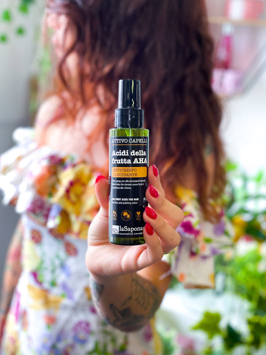 La Saponaria Acidi della frutta AHA- Spray attivo anticrespo