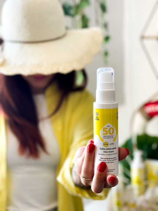 Biofficina Toscana Latte solare spray viso-corpo SPF50